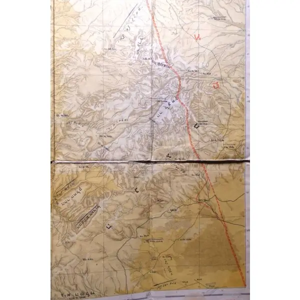 İsrail Haritası (Güney Paftası), haz. Mickael Avi Yona, İsrail İltica Bürosu Yayını, Kudüs Tel Arza, Çinkografya M. Pikovski Kudüs, 48x70 cm