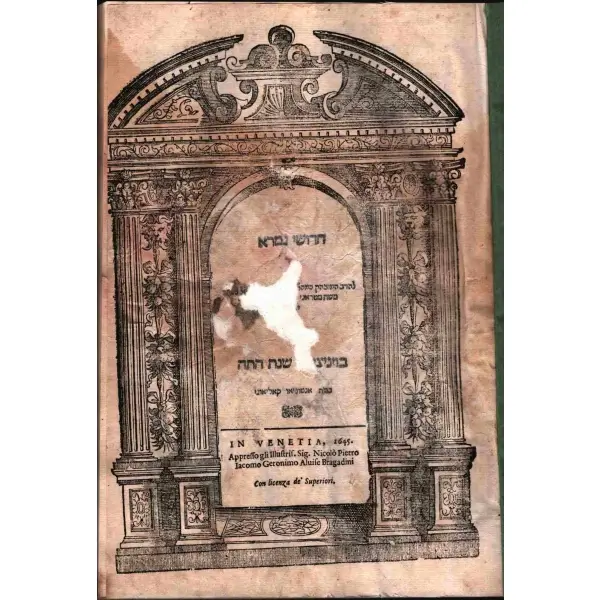 HİDUSHEİ NEMRAH, Venedik 1645, düzenleyen: Nicola Pitero Jacome Geronimo Auise Bragadini, Antonio Calioni Kütüphanesi, 246 s.