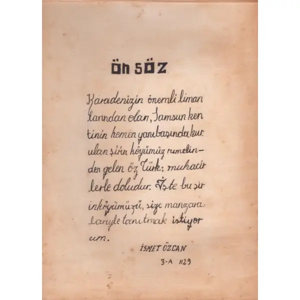 Ressam Hasan Kavruk'un terekesinden, el çizimleriyle KÖYÜMÜZ PAPASKÖYÜ, İsmet Özcan, 15 s., 18x25 cm