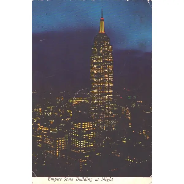 Burhan Doğançay´dan  Ayla Hüngen Seli´ye gönderilen imzalı kartpostal, 4 Ekim 1976 damgalı, 9x14 cm