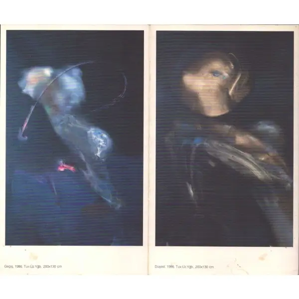 Hüsamettin Koçan tarafından imzalı resim sergisi tanıtım broşürü, Urart Sanat Galerisi, 1987, 12x20 cm