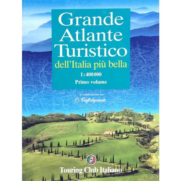 İtalyanca GRANDE ATLANTE TURİSTİCO 1:400.000 (Vol 1-2), Touring club italiano, 2001-2002, Milano: Touring Club İtaliano, 183+167 s., 21x29 cm