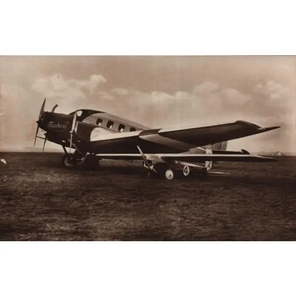 Pilotluğunu Vecihi Hürkuş´un yaptığı Junkers G-23 Uçağı, 1926, 9x14 cm