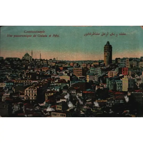 Galata ve Beyoğlu manzarası, Constantinople, ed. M.J.C.