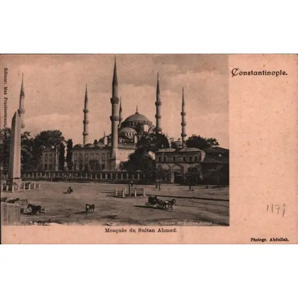 Sultan Ahmed Cami, Constantinople, ed. Max Fruchtermann, Foto Abdullah
