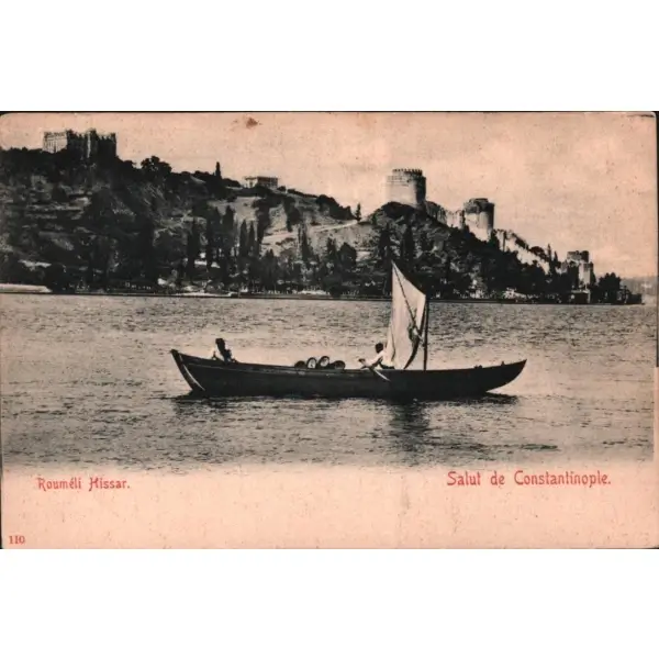 Rumeli Hisarı önünde kayıkçı, Constantinople