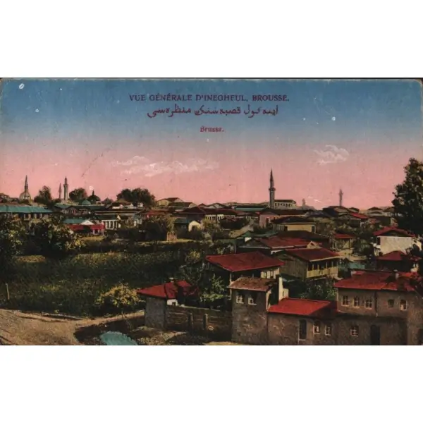 İnegöl kasabasının manzarası, Brousse [Bursa], ed. M.J.C.