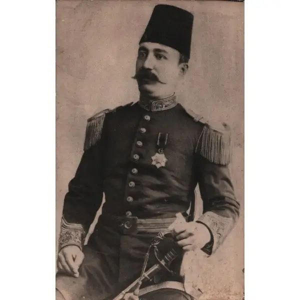 Arnavut asker ve siyasetçi Toptanî Esad Paşa, 9x14 cm