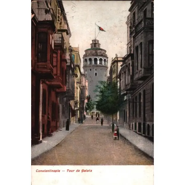 Galata Kulesi, Constantinople, ed. S.N. Nicolaievitch, postadan geçmiş
