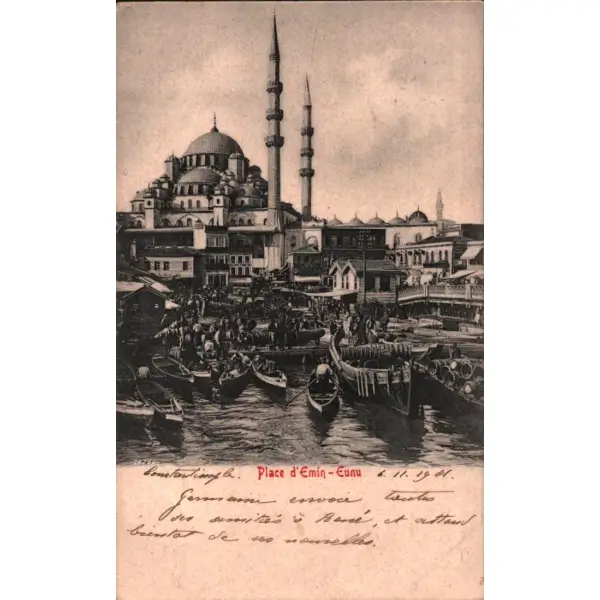 Yeni Cami/Eminönü, 6 Kasım 1901 tarihli ve postadan geçmiş
