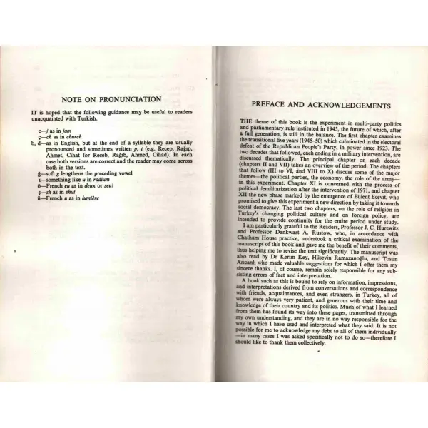 Feroz Ahmad´dan ithaflı ve imzalı THE TURKISH EXPERIMENT IN DEMOCRACY 1950-1975, Westview Press, London - 1977, 474 sayfa, 15x23 cm