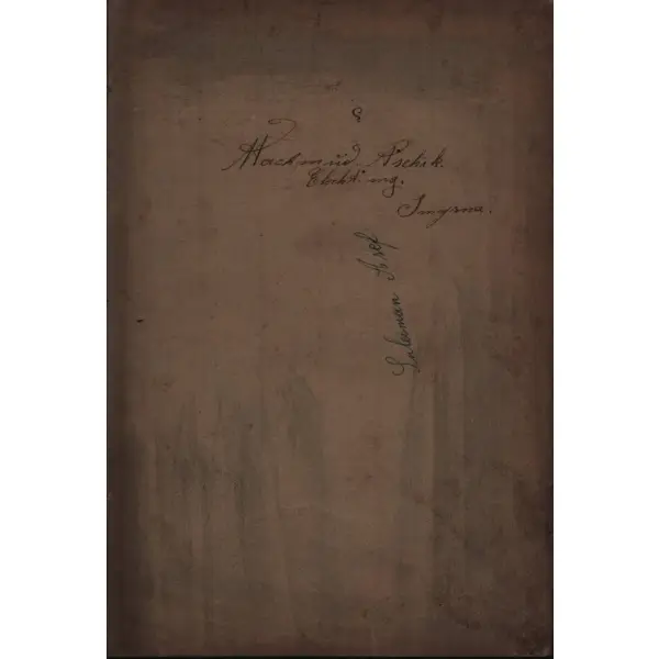 TÜRKÇEDEN ALMANCAYA LÜGÂT KİTÂBI, Galancızâde Hakkı Tevfik, Leipzig 1907, 388 s., 15x22 cm