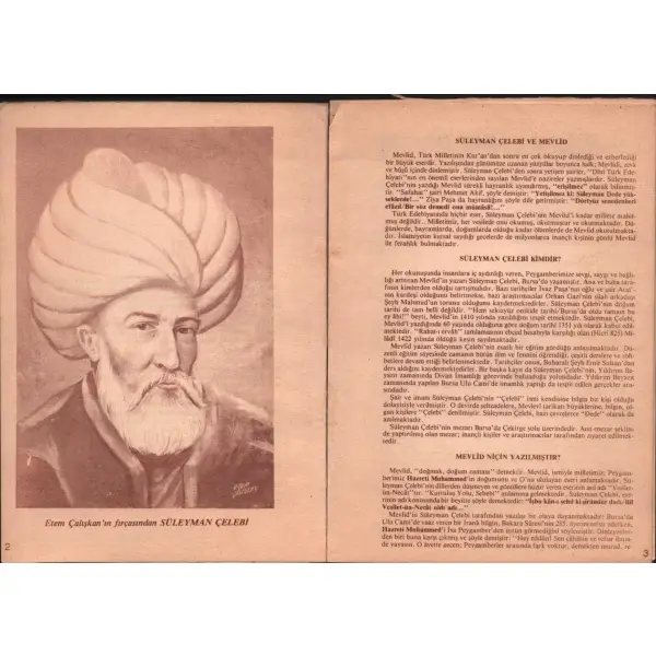 MEVLİDİ ŞERİF, Süleyman Çelebi, hat: Etem Çalışkan, Güneş, 64 sayfa, 12x17 cm