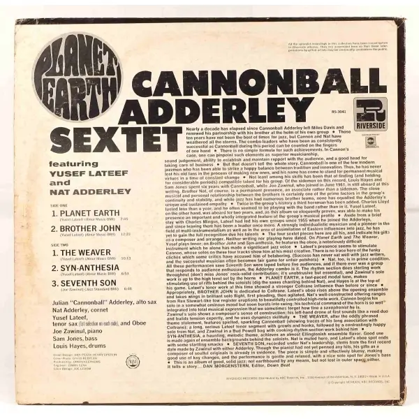 Planet Earth - Cannonball Adderley Sextet