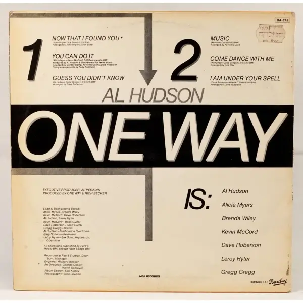 One Way Featuring Al Hudson - You Can Do It