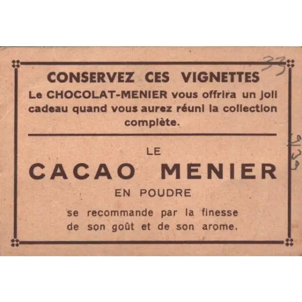 Ankara Zafer Anıtı görselli Fransızca çikolata kartı, Menier Chocolaté Collection 1816, Constantinople, 5x8 cm