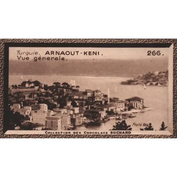 Arnavutköy görselli Fransızca çikolata kartı, Foto Rap, Chocolat Suchard, 5x10 cm