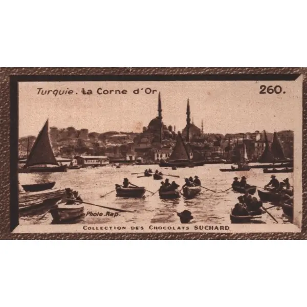 Haliç görselli Fransızca çikolata kartı, Foto Rap, Chocolat Suchard, 5x10 cm