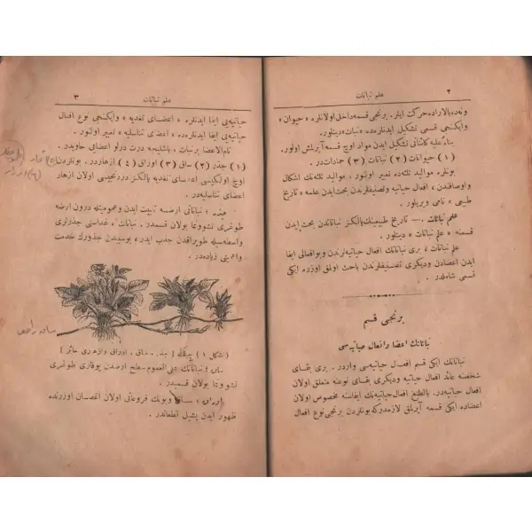 İLM-İ NEBATAT, Harunürreşid, 1330, Kitaphane-i İslam ve Askeriye, 200 sayfa, 14x19 cm…