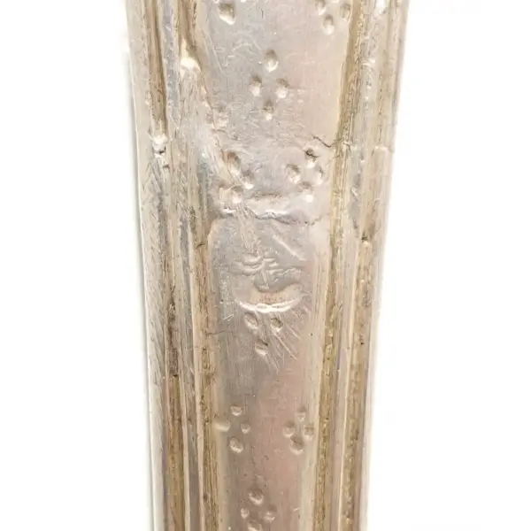 Osmanlı tuğralı, ucu pençe formunda, aznavur işçilikli gümüş maşa, 79 g, 16x2 cm