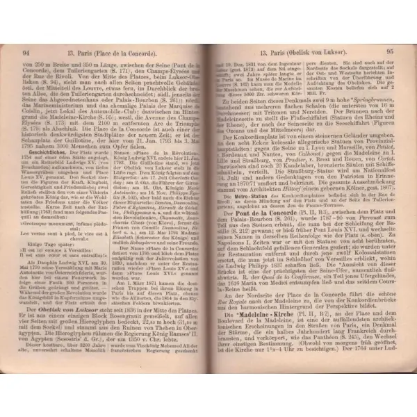 Almanca, ciltli PARIS UND NORDFRANKREICH, Meyers Reisebücher, Leipzig und Wien Bibliyografik Enstitü, 1909, 400+52, 10x15 cm