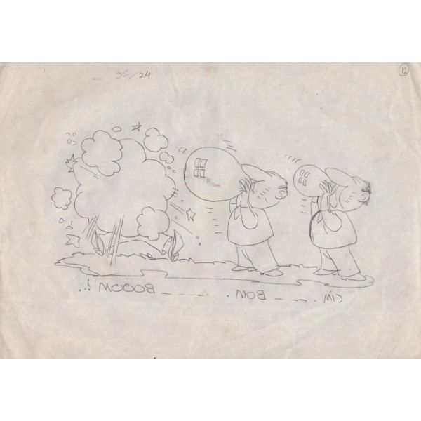 Karikatürist Altan Erbulak imzalı karikatür, 21x30 cm