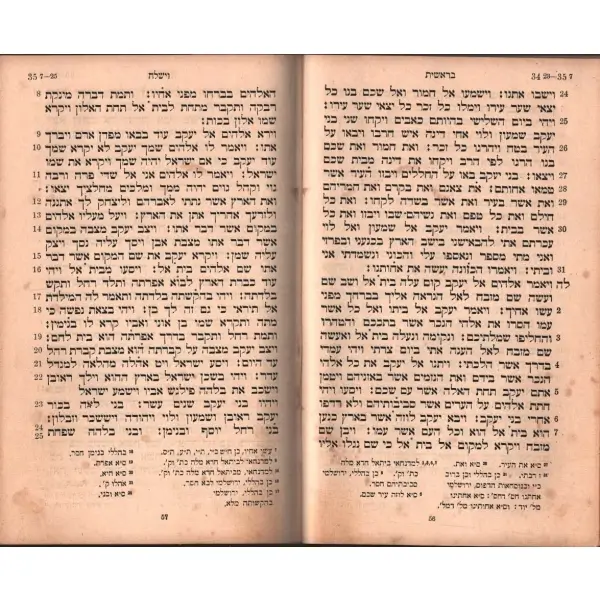 HAMİSHA HOMSHE TORA ( תּוֹרָה ), 5 kısım birarada. İngiliz başşehri Londra baskısı 1929, İngilitere Kutsal Kitap Yayınları, 347 sayfa...