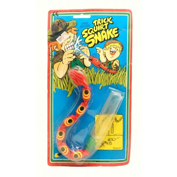 Orjinal kutusunda Çin malı ´´Trick Squirt Snake´´ su fışkırtan şaka oyuncağı, 28x15 cm