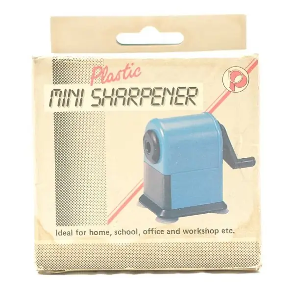 Orijinal kutusunda Plastic Mini Sharpener kalemtraş, 9x8x6 cm