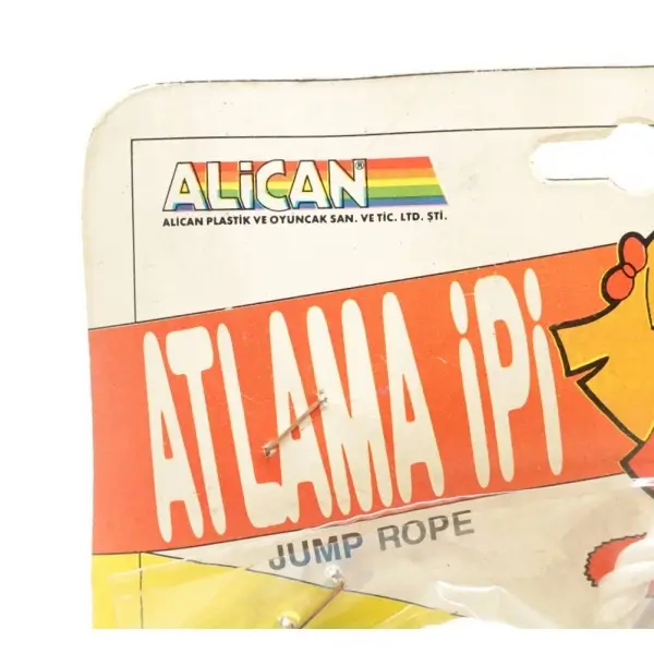 Yerli malı Alican marka atlama ipi, orijinal paketinde, 25x17 cm