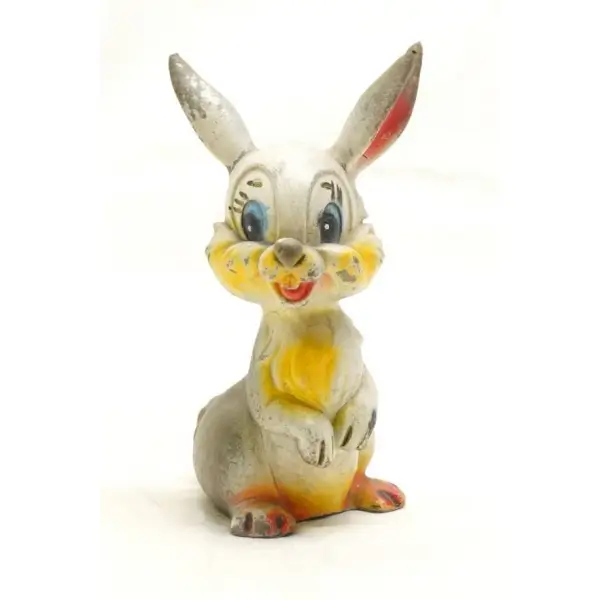 Yerli malı Ege damgalı plastik tavşan figürü, no: 162, 12x5 cm