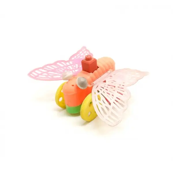 Plastikten mamul, Çin malı tekerlekli kelebek figürü, 12x9x4 cm