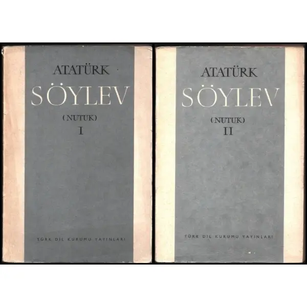SÖYLEV (Nutuk) 1-2, Atatürk, 1978, Türk Dil Kurumu Yayınları, 729 sayfa...