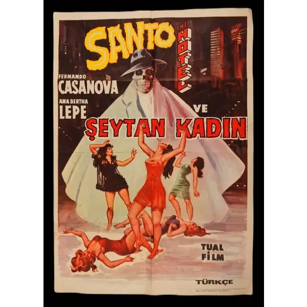 SANTO VE ŞEYTAN KADIN (Tual Film), Fernando Casanova - Ana Bertha Lepe, 68x100 cm...