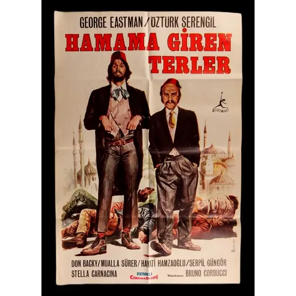 HAMAMA GİREN TERLER (İrfan Film), George Eastman - Öztürk Serengil, 68x100 cm...