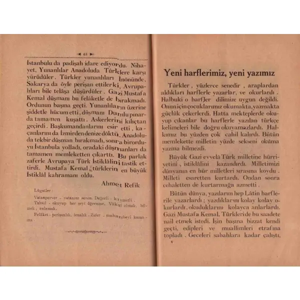 MİLLET MEKTEPLERİNE MAHSUS MİLLET KIRAATİ, İbrahim Hilmi, 1929, Matbaai Ebüzziya, İstanbul, 96 sayfa, 15x23 cm...