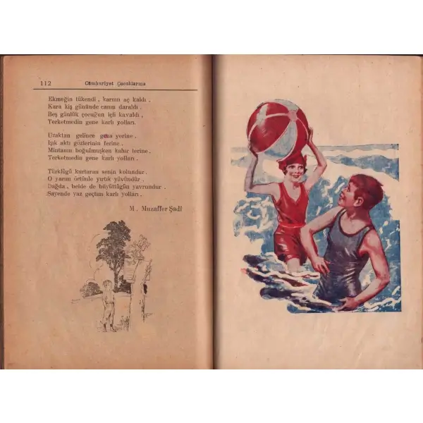 CÜMHURİYET ÇOCUKLARINA SEVİMLİ KIRAAT, Sadrettin Celâl, 1929, Kanaat Kütüphanesi, 175 sayfa, 14x20 cm...