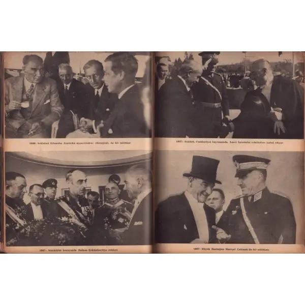 Mustafa Kemal Atatürk´ün fotoğrafçılarından biri olan meşhur foto muhabir Namık Görgüç´ün ithaf ve imzasıyla FOTOĞRAFLA ATATÜRK albümü, Cumhuriyet Matbaası, 10 İkincikânun [Kasım] 1939, 22x30 cm...