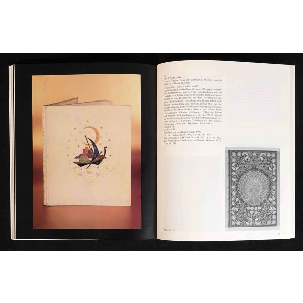 Avrupa cilt sanatının Gotik´ten Art Nouveau´ya uzanan çeşitli örneklerine dair Almanca sergi kataloğu: DAS GESICHT DER BÜCHER, Eva-Maria Hanebutt-Benz, 1987, Museum für Kunsthandwerk Frankfurt am Main, 80 sayfa, 20x24 cm...