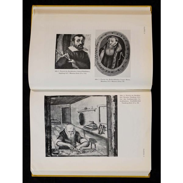 Alman ciltçilik tarihine dair iki ciltlik Almanca kitap: DAS DEUTSCHE BUCHBINDER-HANDWERK, Hellmuth Helwig, 1962, Anton Hiersemann, Stuttgart, 351+428 sayfa, 17x24 cm...