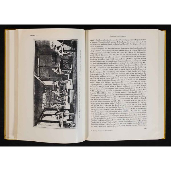 Alman ciltçilik tarihine dair iki ciltlik Almanca kitap: DAS DEUTSCHE BUCHBINDER-HANDWERK, Hellmuth Helwig, 1962, Anton Hiersemann, Stuttgart, 351+428 sayfa, 17x24 cm...