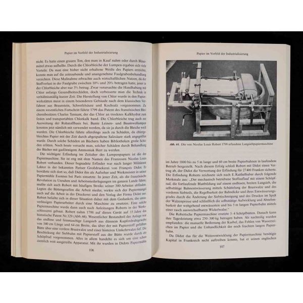 Kâğıdın kültürel tarihi üzerine bir inceleme: DIE KULTURGESCHICHTE DES PAPIERS, Wilhelm Sandermann, 1988, Springer-Verlag, 202 sayfa, 14x21 cm...