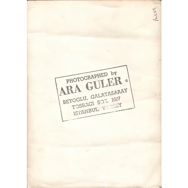 Ara Güler kaşeli, Hattat Emin Barın portresi, photographed by Ara Guler, 17x24 cm...