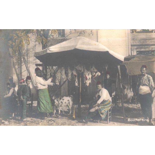 Türk kasabı, Boucher turc, 14x9 cm...