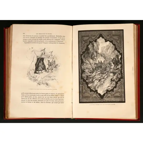 LES MILLE ET UN JOURS (Contes Persans), François Pétis de la Croix, 1855, Librairie Ch. Delagrave, Paris, 808 sayfa, 20x29 cm...