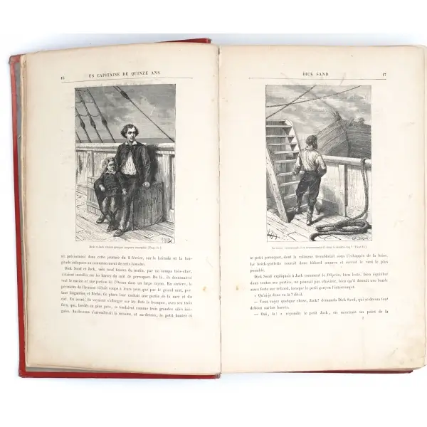UN CAPITANE DE QUINZE ANS, Jules Verne, Collection Hetzel, Paris, 372 sayfa, 20x28 cm...