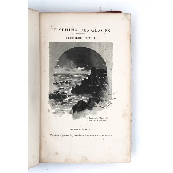 LE SPHINX DES GLACES (2 Cilt), Jules Verne, Collection Hetzel, Paris, 449 sayfa, 18x29 cm...