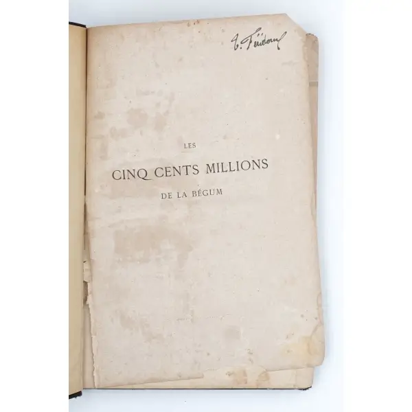 LES CINQ CENT MILLIONS DE LA BEGUM, Jules Verne, Bibliotheque d`Education et de Recreation, J. Hetzel et Cie., Paris, 185 sayfa, 19x28 cm...