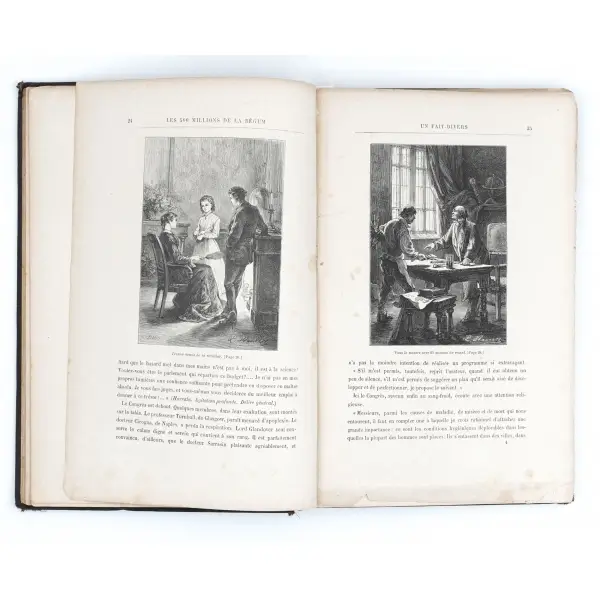 LES CINQ CENT MILLIONS DE LA BEGUM, Jules Verne, Bibliotheque d`Education et de Recreation, J. Hetzel et Cie., Paris, 185 sayfa, 19x28 cm...