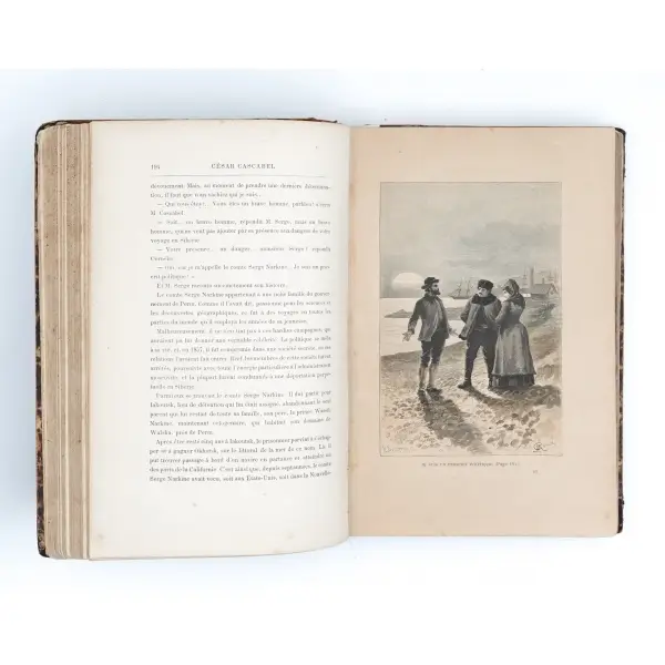 CESAR CASCABEL, Jules Verne, Bibliotheque d`Education et de Recreation, J. Hetzel et Cie., Paris, 438 sayfa, 19x28 cm...